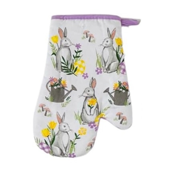 Easter Bunny Pot Holder and Oven Mitt - Picture 3 of 10